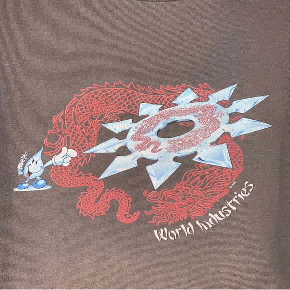 Vintage rare world industry, classic skateboarding iconic, ninja star rad - Picture 2 of 3